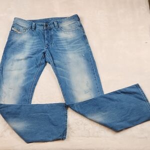 Diesel Industry Larkee Stretch Men's Blue Straight Leg Jeans Size 34x32